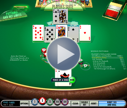 Play Texas Hold'em Bonus Poker at Sky Bingo